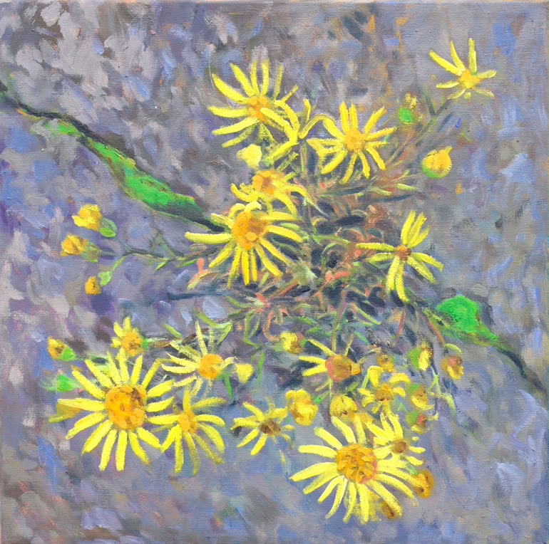40 x 40 cm, Öl auf Nessellleinwand