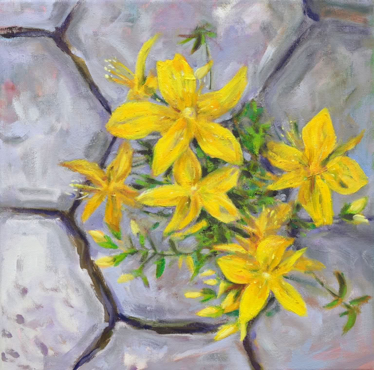 40 x 40 cm, Öl auf Nesselleinwand