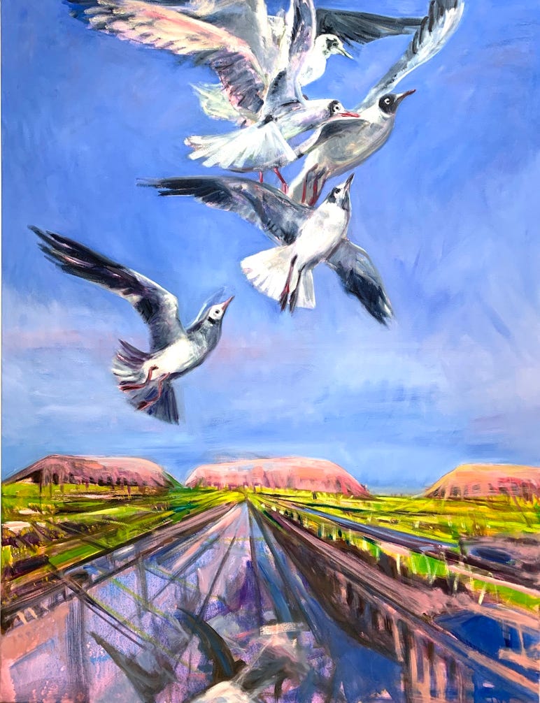 170 x 130 cm Öl auf Nesselleinwand