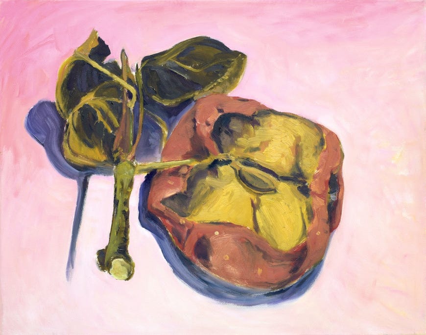 Aopfel und rosa Hintergrund