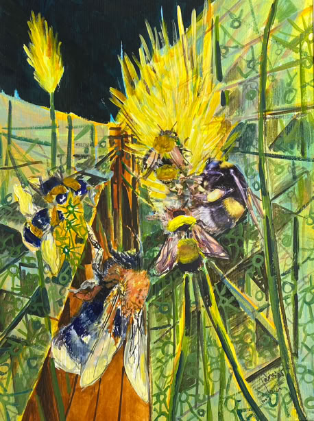 Hummeln iun der Erde