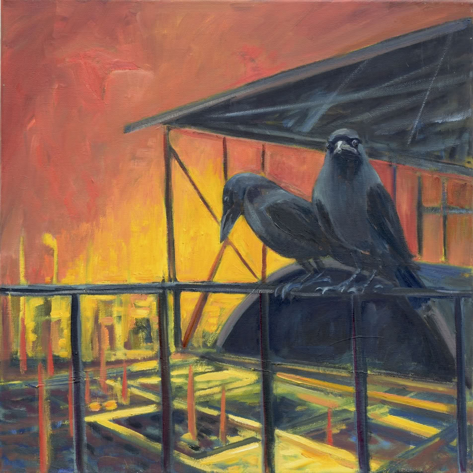 Krähen und Industrie