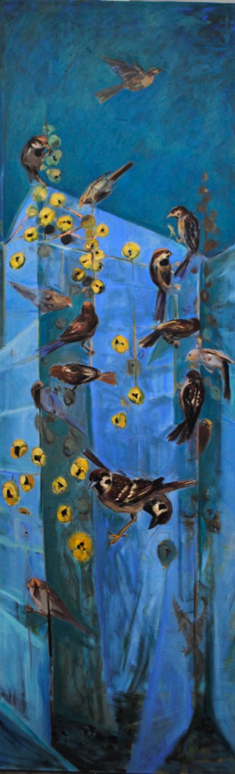 Family Matters 2016 250 x 80 cm Öl auf Nesselleinwand