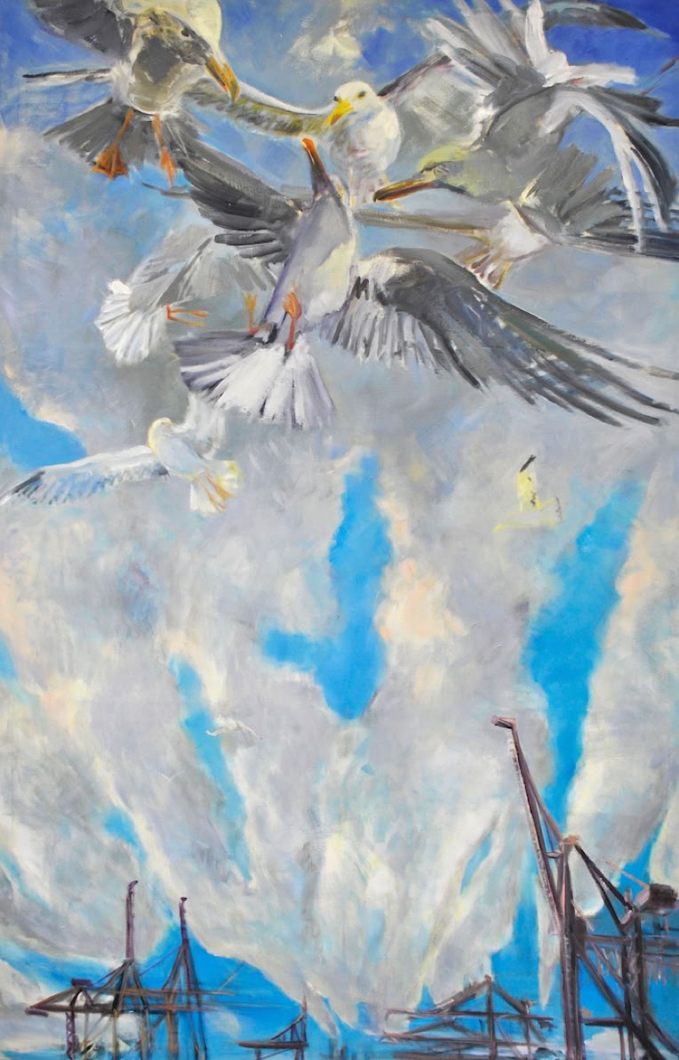 Windspiel 2016 210 x 130 cm Öl auf Nesselleinwand