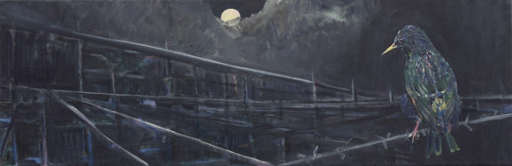 Vollmond und landschaft