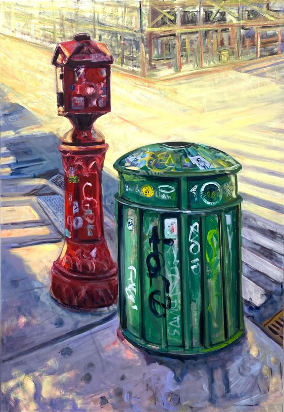 145 x 105 cm  mülltonne und feuermelder