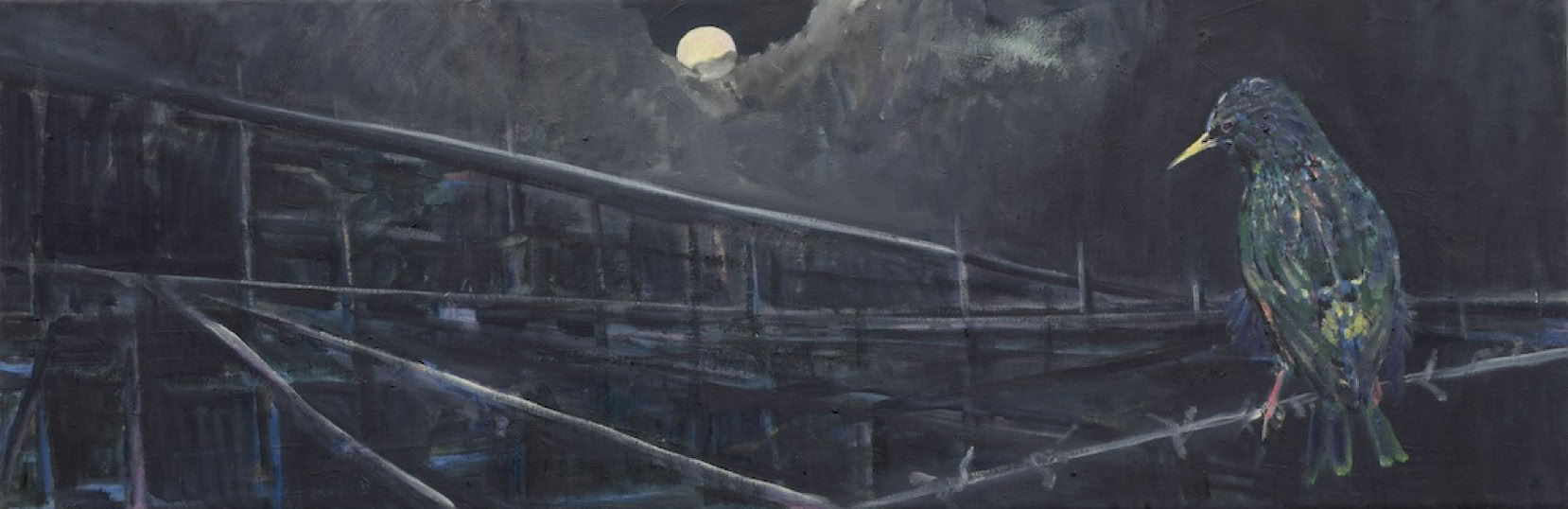 Vollmond und landschaft